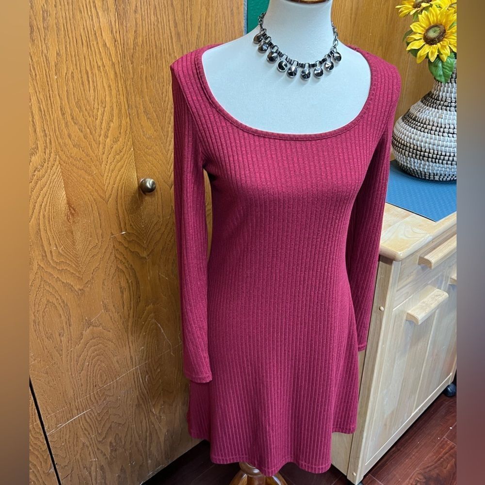 NWT Old Navy XS Burgundy Ribbed Dress Size XS #041